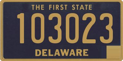 DE license plate 103023