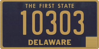 DE license plate 10303