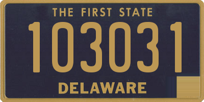 DE license plate 103031