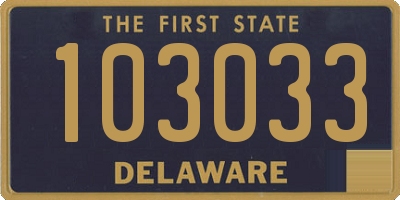 DE license plate 103033