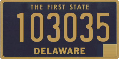 DE license plate 103035