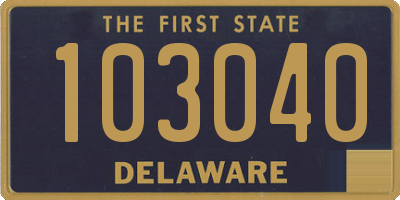 DE license plate 103040