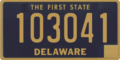 DE license plate 103041