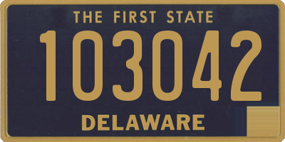 DE license plate 103042