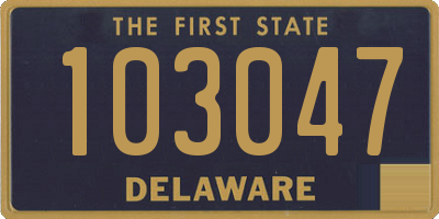 DE license plate 103047