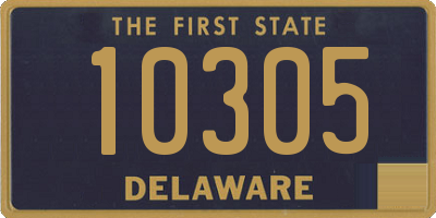 DE license plate 10305