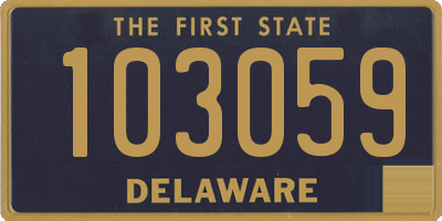 DE license plate 103059