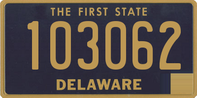 DE license plate 103062