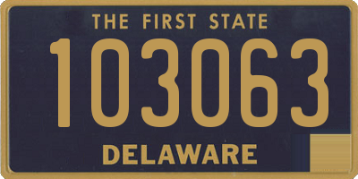 DE license plate 103063