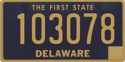 DE license plate 103078