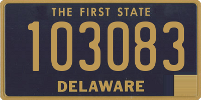 DE license plate 103083