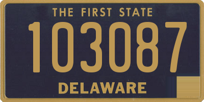 DE license plate 103087