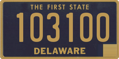 DE license plate 103100