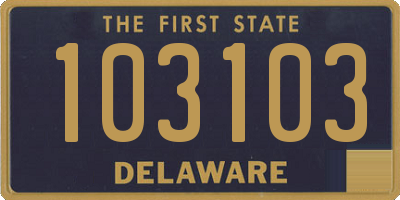 DE license plate 103103