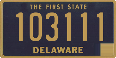 DE license plate 103111