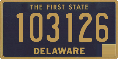 DE license plate 103126