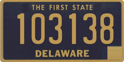 DE license plate 103138