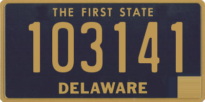 DE license plate 103141