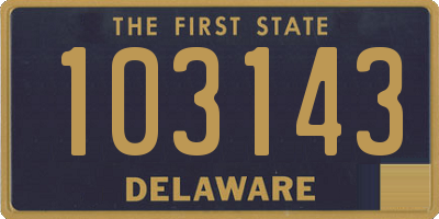 DE license plate 103143