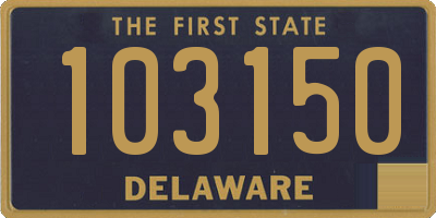 DE license plate 103150