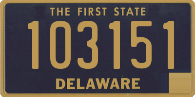 DE license plate 103151