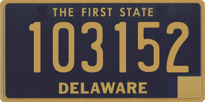 DE license plate 103152