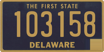 DE license plate 103158