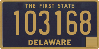 DE license plate 103168