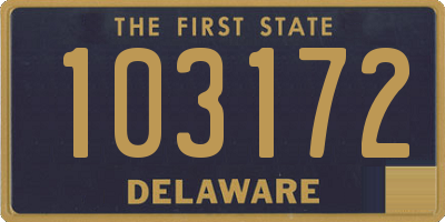 DE license plate 103172