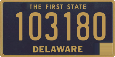 DE license plate 103180