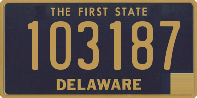 DE license plate 103187