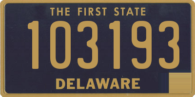 DE license plate 103193