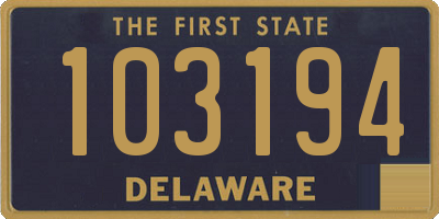 DE license plate 103194