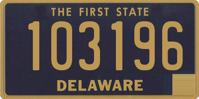 DE license plate 103196