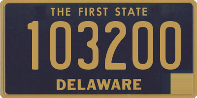 DE license plate 103200