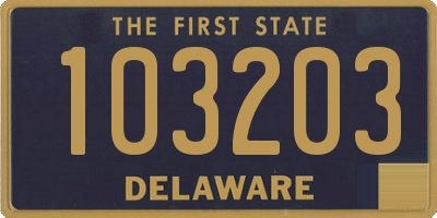 DE license plate 103203