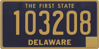 DE license plate 103208