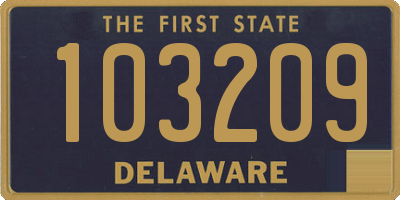 DE license plate 103209