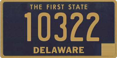 DE license plate 10322