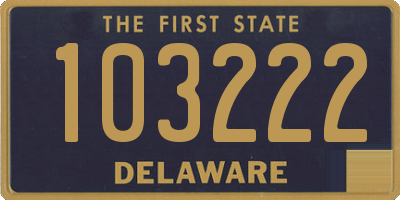 DE license plate 103222