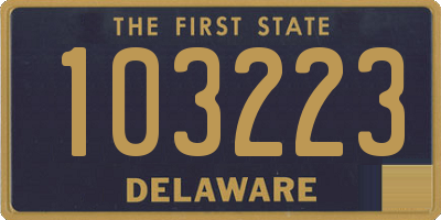 DE license plate 103223