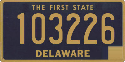 DE license plate 103226