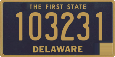 DE license plate 103231