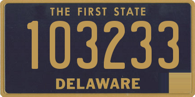 DE license plate 103233