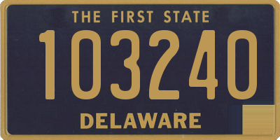 DE license plate 103240