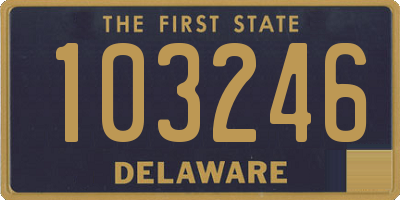 DE license plate 103246