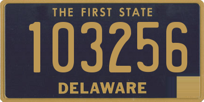 DE license plate 103256
