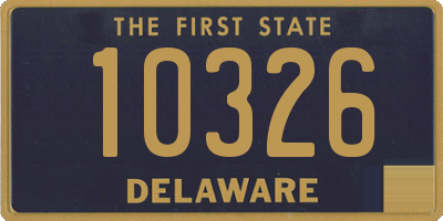 DE license plate 10326