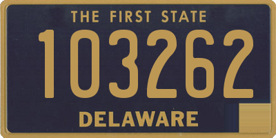 DE license plate 103262