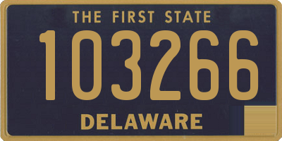 DE license plate 103266